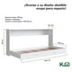 thumbnail image 4 of Base Cama Individual Abatible Blanca KingsHouse Desmontable blanco, 4 of 5