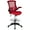 Red Mesh/Black Frame, variant on Emma + Oliver Mid-Back Dark Gray Mesh Ergonomic Drafting Chair with Foot Ring and Flip-Up Arms