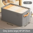 thumbnail image 2 of KEINXS Clothing Storage Bins for Closet with Handles  Foldable Rectangle Baskets  Fabric Containers Boxes for Organizing Shelves Bedroom, 2 of 7
