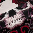 thumbnail image 5 of Homewish Gothic Sugar Skull Kitchen Curtains,Pink Red Damask Flowers Black Out Curtains Pack of 2 (42x63 Each),Halloween Living Room Curtains, 5 of 6