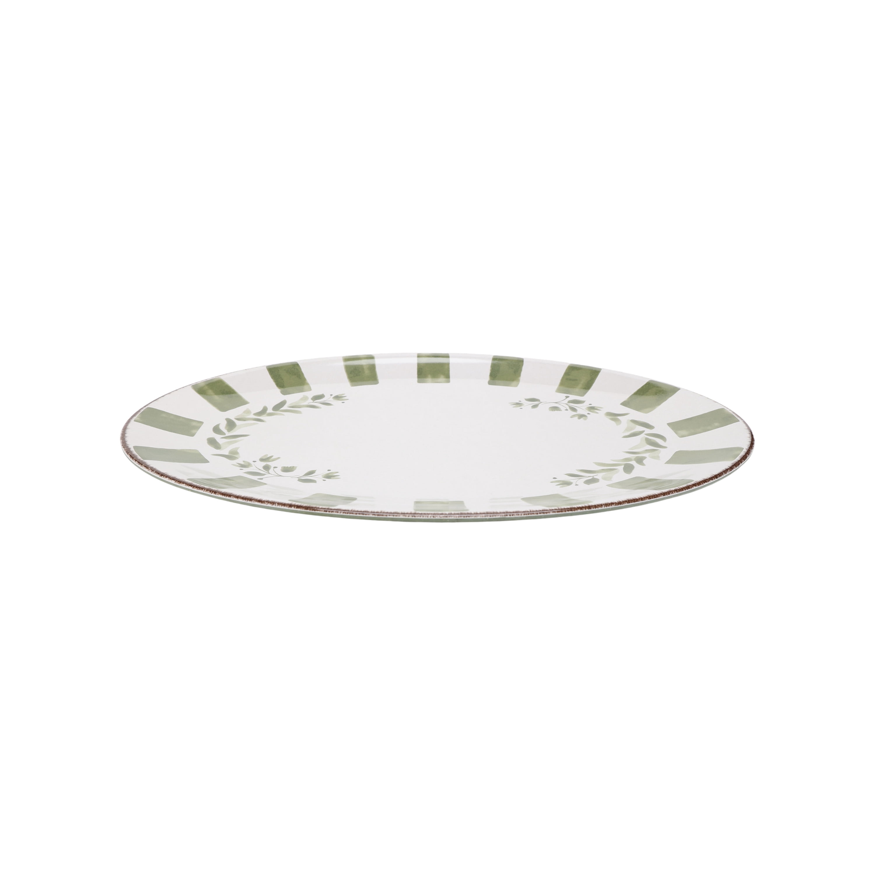 Better Homes & Gardens 18 in Oval Bamboo Melamine Serving Tray, Green