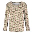 thumbnail image 4 of Camisas Navideñas Para Mujer Tops de Manga Larga Moda Estampado de Navidad Cuello Redondo Top Blusa Jersey Odeerbi ODB202153, 4 of 5