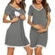 3 In 1 Delivery/Labor/Nursing Nightgown Soft Maternity Hospital Dress – image 1 sur 6