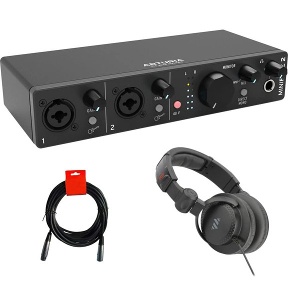 Interfaz de audio Arturia MiniFuse 2 USB-C con audífonos