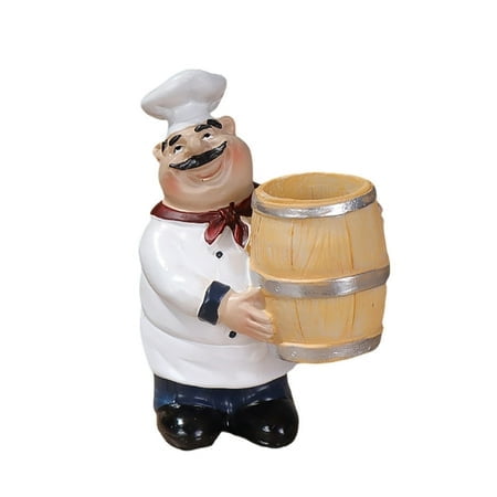 Chef Statue Resin Italian Chef Kitchen Decoration With Welcome Board Decoration Chef Welcome Sign Suitable For Home Bars Restaurants Coffee Shops Small Christmas Ornament Large Christmas Ornament