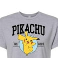 thumbnail image 3 of Pokémon - Pikachu Collegiate - Juniors Cropped Cotton Blend T-Shirt, 3 of 5