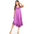 thumbnail image 5 of Sakkas Everyday Essentials Caftan Tank Dress / Cover Up - Purple / Black - One Size, 5 of 5