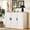 White, variant on DIYART 43.3” W 3 Door Buffet Cabinet, Modern Coffee Bar Cabinet with Adjustable Shelf, Kitchen Buffet Sideboard for Living Room, Dining Room, Kitchen, White