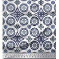 thumbnail image 1 of Soimoi Tissu Satin Modal Floral Mandala Imprimé 1 Yard 42 Pouces de Large, 1 of 3