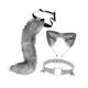 thumbnail image 4 of Conjunto de Collar y cola con orejas Salvador para cosplay de gato celebraciones regalos, 4 of 10