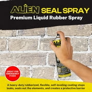 Alien Waterproof Sealant Spray Black Caulk 14 oz Liquid Rubber Seal Insulate for Indoor Outdoor