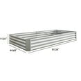 thumbnail image 4 of 7.6x3.7x1ft Raised Garden Bed, Rectangle Galvanized Steel Raised Planter Box, Large Metal Planter Flower Bed for Gardening Vegetables Outdoor Plants, Silver, 4 of 10