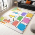 thumbnail image 1 of Area Rugs Cartoon Cat Checkered Painting Stain Resistance, 8 X 10 ft Machine Washable Non-Slip Carpet for Living Room Bedroom Office, Light Pet Friendly Indoor & Outdoor Rug, 1 of 7