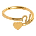 thumbnail image 2 of Fiudx Anillos de Inicial de Oro, Anillo Apilable con Letra Abierta, Joyería Ajustable con Alfabeto, Regalos Personalizados Únicos, Accesorio de Moda para Mujer, Perfecto para Mamá o Novia., 2 of 5