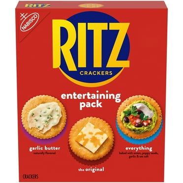 RITZ Crackers Variety Pack with Original, Everything, and Garlic Butter Crackers, 10.3 oz