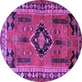 thumbnail image 1 of Ahgly Company Indoor Round Persian Purple Traditional Area Rugs, 3' Round, 1 of 4