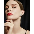 thumbnail image 3 of Yoursfs Multicolor Knot Clip on Earrings For Women Non Pierced Ears Clips Gold Plated Large Floral Blue Earrings, 3 of 5