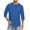 Blue, variant on Men's Big and Tall Shirts 3/4 Sleeve Cotton Tee Crew Neck Oversize Tops Casual Loose Fit Pullover T Shirts