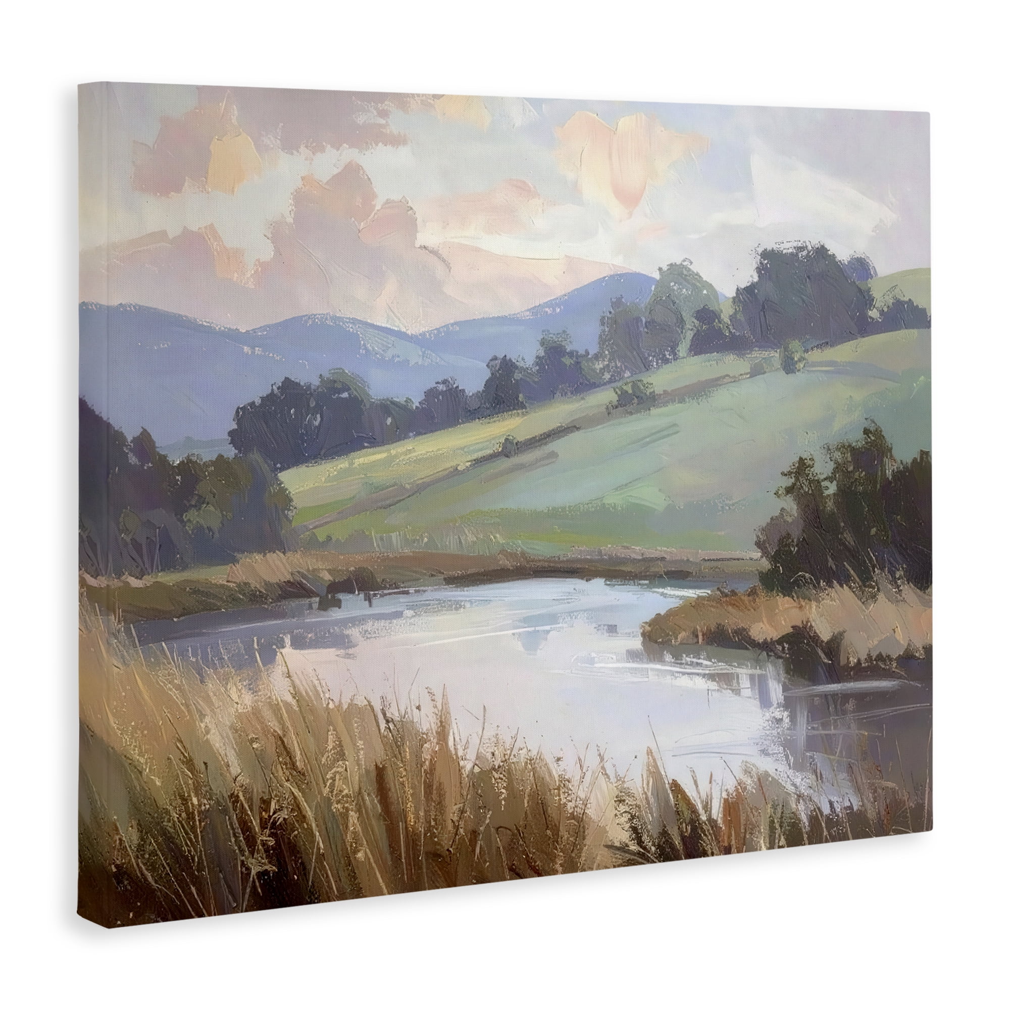Stupell Industries Subtle Distant Mountains Canvas Wall Art, design by Alonza Saunders