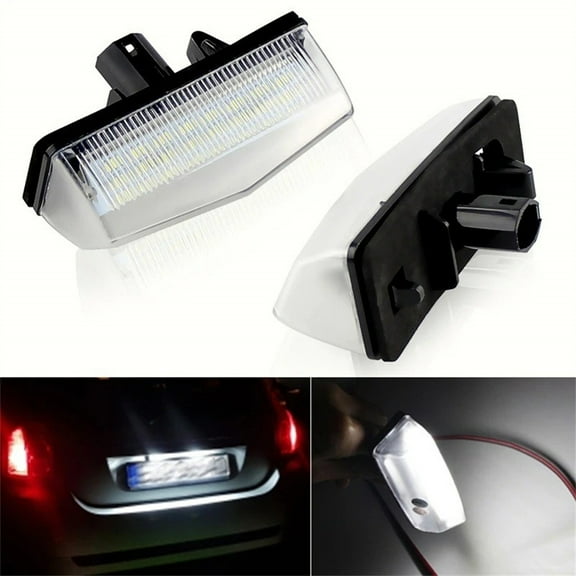 1Pair LED License Plate Light Rear Tag Lamp Assembly For Toyota Venza 2009-2013