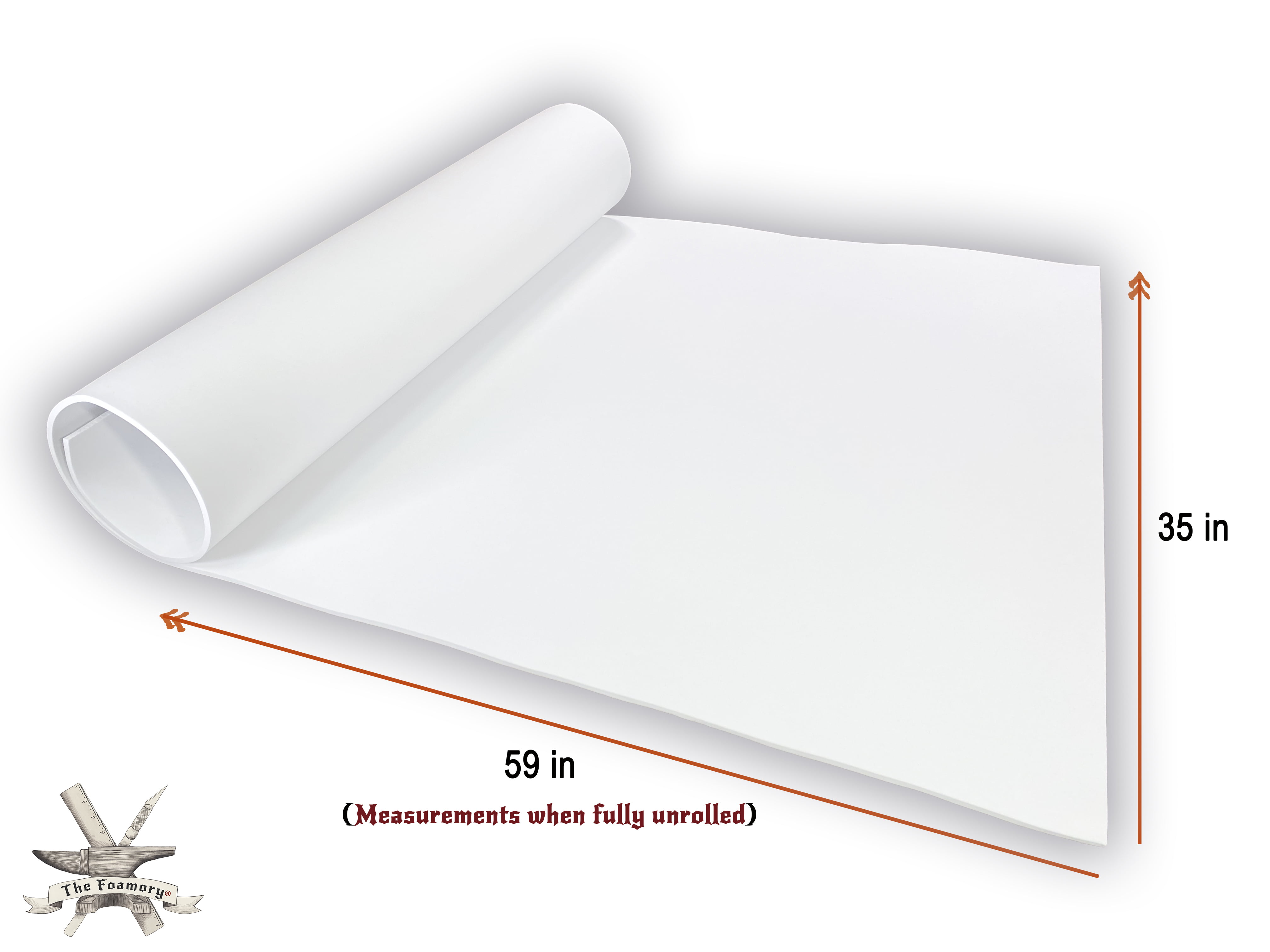 EVA Foam 2mm Thickness 14 X 39 Sheet, Black or White Options, Ultra High  Density 85 Kg/m3, by the Foamory for Cosplay Costumes Crafting 