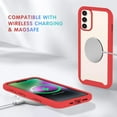 thumbnail image 3 of Compatible with Samsung Galaxy S23 Plus Case for Women Men, Shockproof Samsung Galaxy S23 Plus Protective Case Clear Phone Case Support Wireless Charging Cases (Red), 3 of 14