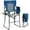 Blue, variant on EVER ADVANCED Portable Tall Directors Chair 30.7" Seat Height, Folding Camping Chair Bar height for Makeup Artist with Side Table and Storage Pocket Supports 350 lbs, Black