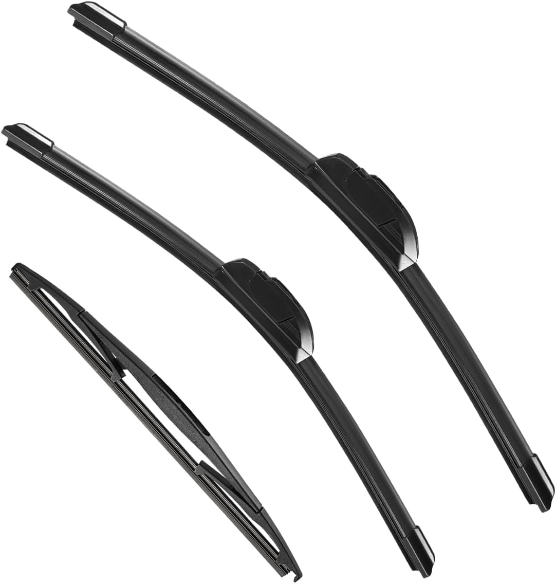 3 Pack Windshield Wiper Blades Compatible With 2009-2020 Honda Fit Original Factory Quality Front Rear Wipers Blade Set for My Car - 28" 14" 14"