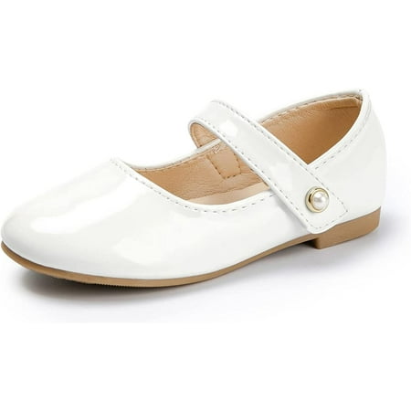 

QWZNDZGR Toddler Girls Dress Shoes Mary Jane Flats Bow Princess Ballerina Wedding Party Back to School Shoes for Kids
