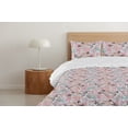 thumbnail image 4 of Ambesonne Flowers Down Alternative Quilt Comforter, Floral Spring Vibes Print, Full, Soft Blue Pale Pink Peach, 4 of 5