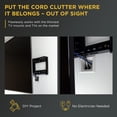 thumbnail image 4 of DATA COMM Electronics In-Wall Cable Management Kit: Advanced TV Cable Hider Wall Kit-Complete Low Voltage Cord Hider For Sleek Wall-Mounted TV Setup - DIY Cable Organizer, Kit Single Power Solution, 4 of 4