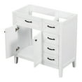thumbnail image 6 of 36" Bathroom Vanity without Sink, Freestanding Bathroom Vanity Cabinet with 3 Drawer and 2 Doors, Single Basin Vanity Set for Bathroom, Cabinet Base Only, White, 6 of 7