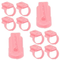 SEWCHICS 10pcs Pink Plastic Yarn Winding Guide Knitting Crochet Accessory