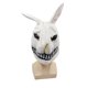 thumbnail image 1 of Máscara espeluznante de conejo blanco de resina con sonrisa de terror para Halloween, 1 of 1