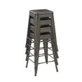 thumbnail image 3 of Howard 24inch Metal Stackable Counter Height Stool, Set of 4, Gunmetal Color for Indoor, 3 of 7