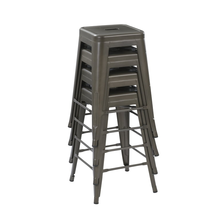 Howard 24inch Metal Stackable Counter Height Stool, Set of 4