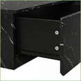 thumbnail image 2 of TV Furniture | Modern Modular TV Stand with 4 Drawers, Faux Marble & Walnut for 88'' TVs | Black | Particle Board, 2 of 21