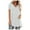 White, variant on Dagegui Womens Long T-Shirts Summer V Neck Short Sleeve Shirts Solid Casual Loose Fit Blouse Comfy Tunic Tees Tops White S-2XL