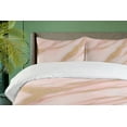 thumbnail image 2 of Ambesonne Pink Duvet Cover Set, Neutral Rosy Hue Marble Print, King, Sand Brown Pale Rose, 2 of 4