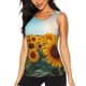 thumbnail image 1 of Fotbe Sunlit Sunflower Field Blusas Sin Mangas para Mujer – Estilo Casual, Corte Suelto, Slim-Fit, Cuello Redondo Deportivo, Tops de Verano para Gimnasio y Yoga-Small, 1 of 7