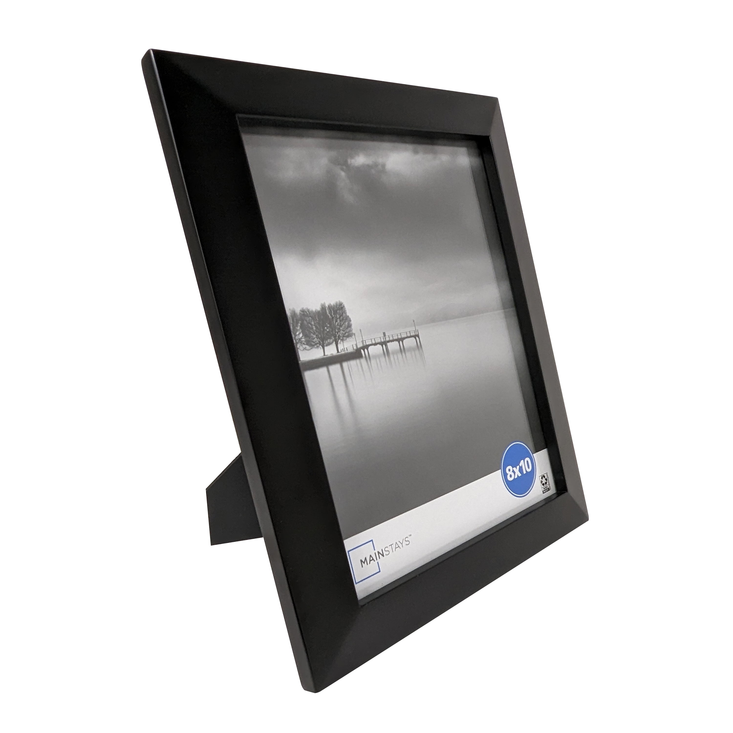 (2 pack) Mainstays 8 x 10 Black Wide Beveled Tabletop Picture Frame Set, 4 Pack