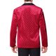 thumbnail image 3 of INSPIRE CHIC Blazers de Hombre de Terciopelo con Solapa en Pico, de Un Botón, Brillantes, Color Burdeos, 3 of 5