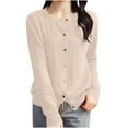 thumbnail image 2 of Ftwytp Womens Cardigan Short Chunky Cardigans Long Sleeve Jumpers Open Front Ribbed Knit Lightweight Outerwear for Winter Spring, 2 of 9