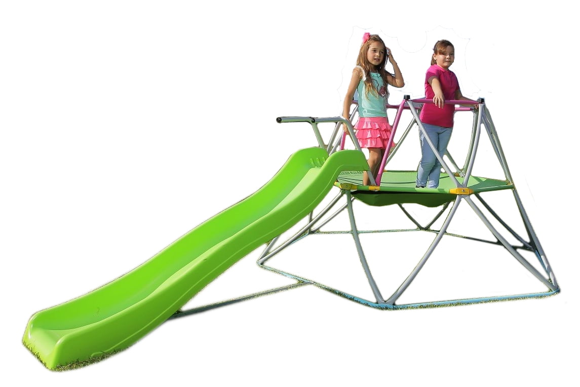 Platports Kids Dome Climber with Slide Set Indoor Outdoor Playground