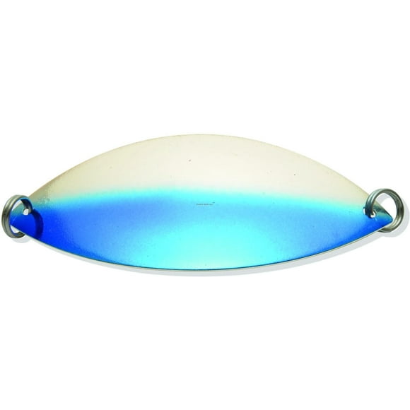 Lake Clear LCW1SBL-S/BLU Wabbler Attractor Spoon #1 Silver/Blue 3-1/8" 1/3oz, No Hook, The larger wide bodied shape