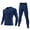 Navy, variant on Boys Quick Drying Compression Long Sleeve Shirt and Pants Set Youth Undershirts Athletic Tights Baselayer Training Clothes(Orange,13-14 Years)