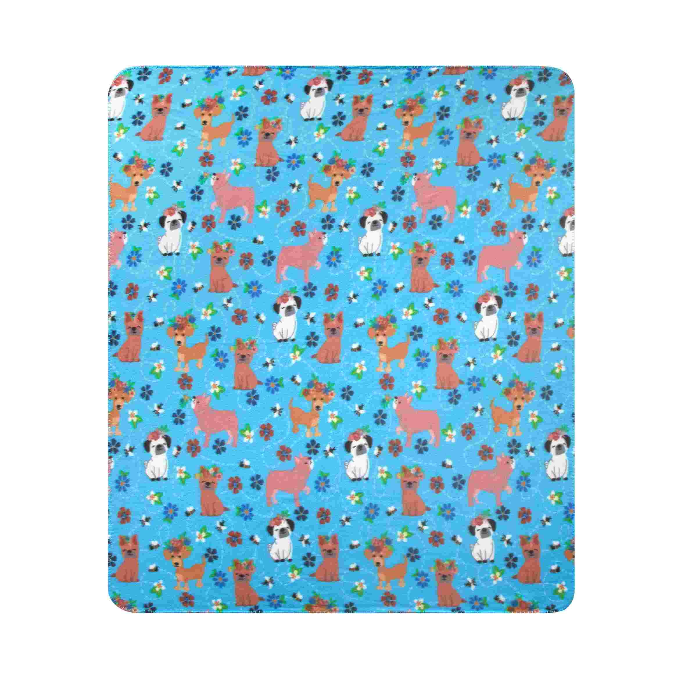 Mainstays Cozy Fleece Throw Blanket, Busy Dogs 50" x 60" All Ages