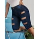 thumbnail image 1 of Corte de escalera deshilachada Pantalones cortos de longitud de la rodilla Rosegal Pantalones cortos de talla grande, 1 of 5