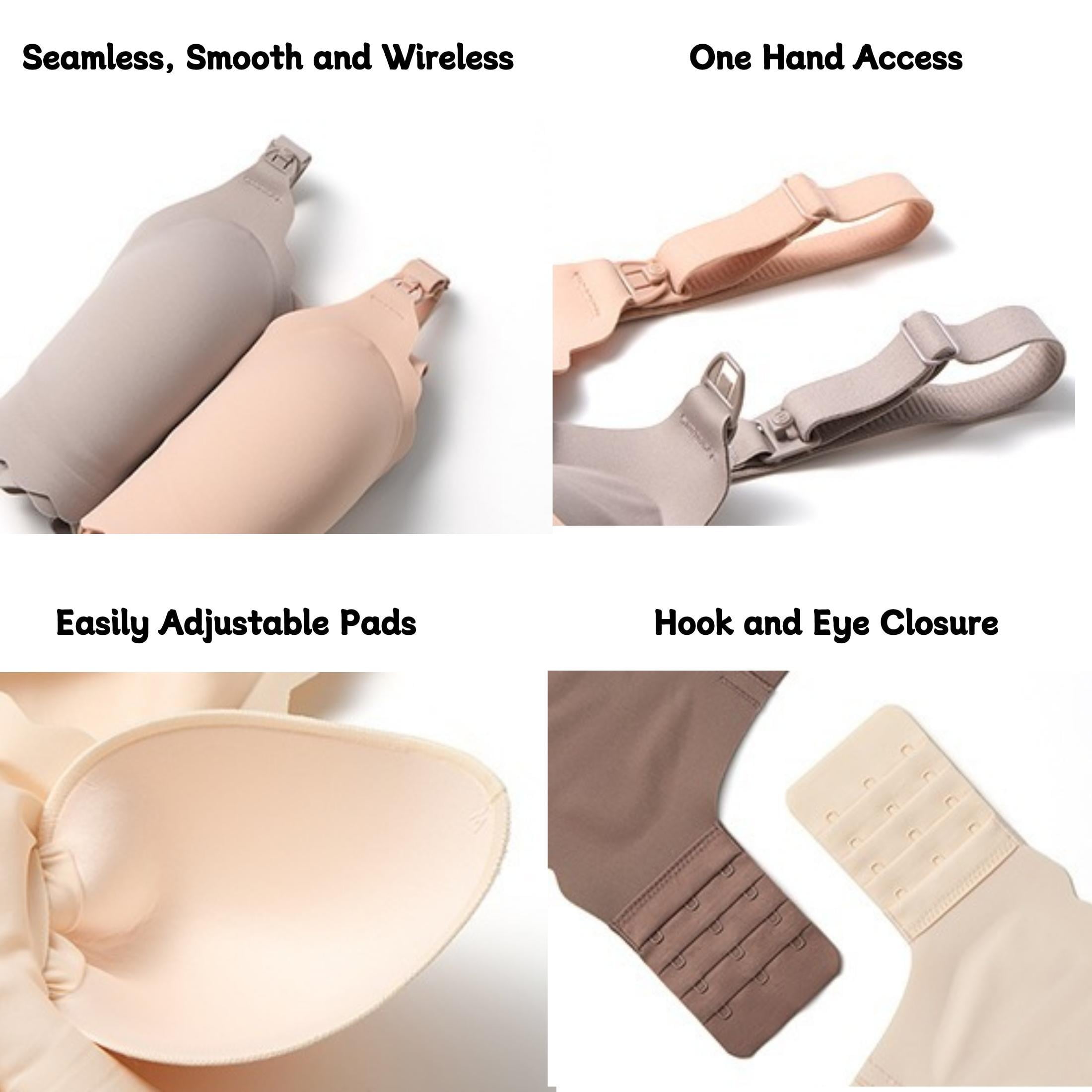 Momcozy Nursing Bras for Breastfeeding, Jelly Strip Support Comfort Maternity  Bra, Seamless Soft Wirefree Pregnancy Bra Beige : : Clothing,  Shoes & Accessories