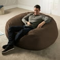 thumbnail image 2 of Jaxx 5 Foot Saxx - Big Bean Bag Chair for Adults, Chocolate, 2 of 7